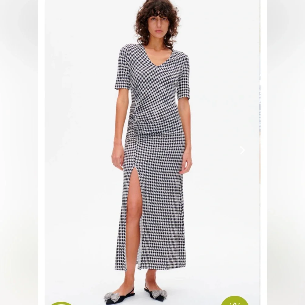 NWT. Baum Und Pferdgarten Jeannette Black White Check Dress. Size XS - Picture 2 of 3